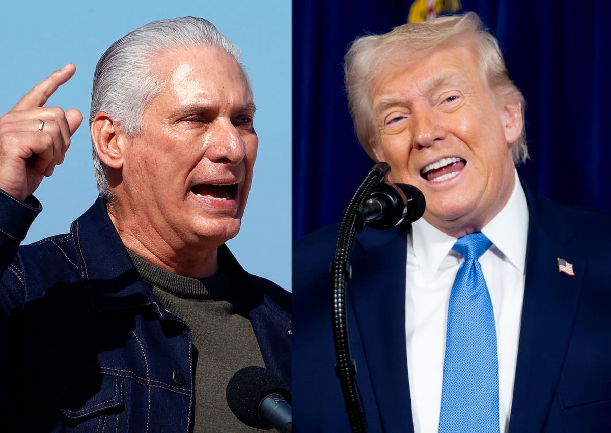El presidente de Cuba, Miguel Díaz-Canel y su homólogo estadounidense, Donald Trump. //Imagen creada con fotos de EFE.