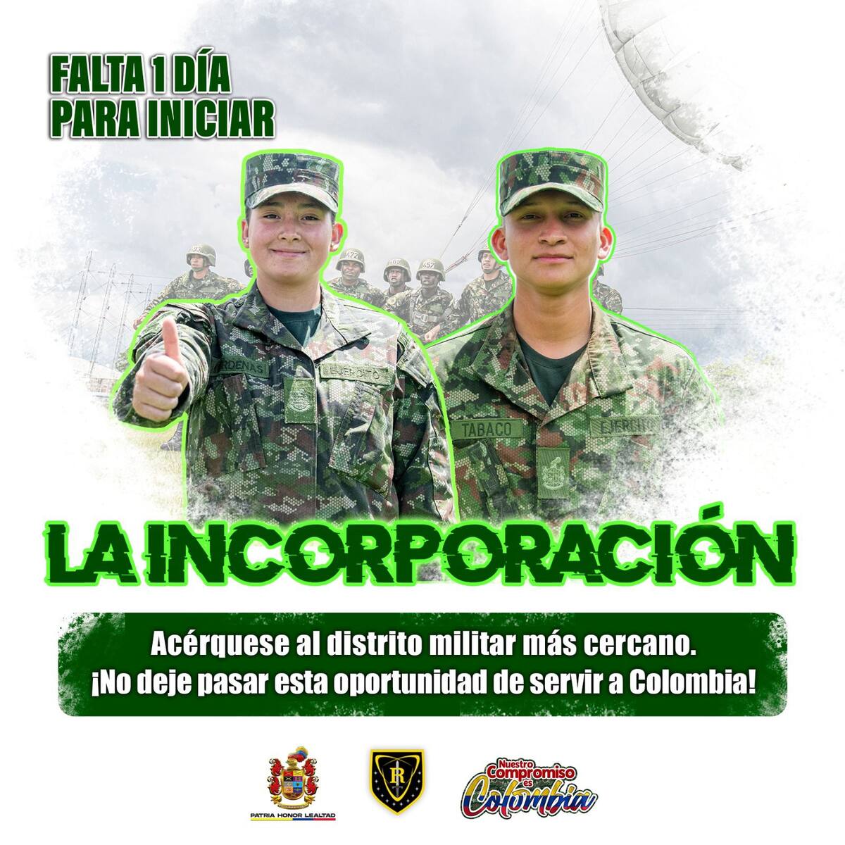 Se abre la nueva convocatoria para prestar el Servicio Militar en el Ejército de Colombia.
