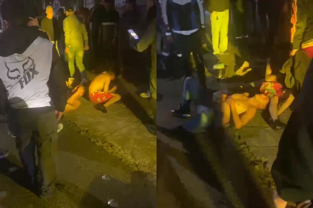 Presuntos ladrones capturados en el barrio Normandía de la localidad de Engativá. Foto: captura de video