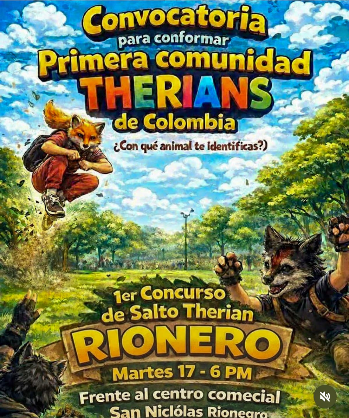 Un afiche que circula en redes sociales convocó a los habitantes de Rionegro, Antioquia, a conformar lo que sería la primera comunidad therian de Colombia.