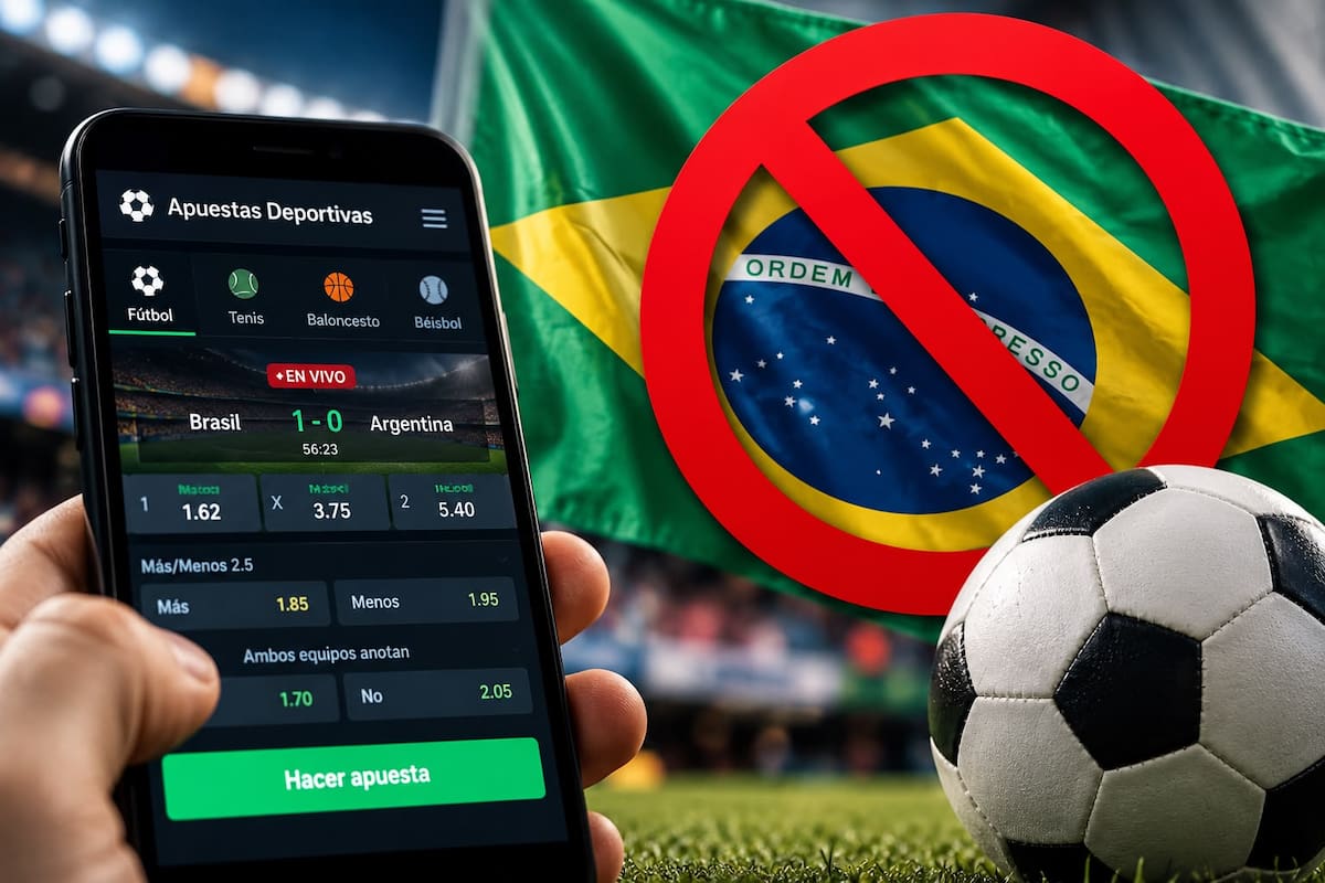 prohibidas apuestas deportivas en Brasil Foto: creación propia