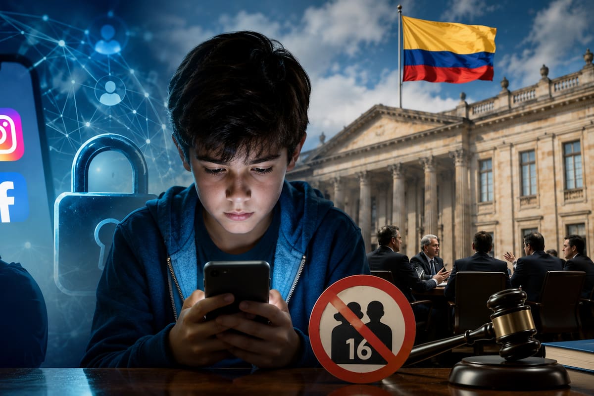 Congreso debate el futuro digital de la niñez colombiana con este proyecto de ley que prohíbe el uso de redes sociales para menores de 16 años.
