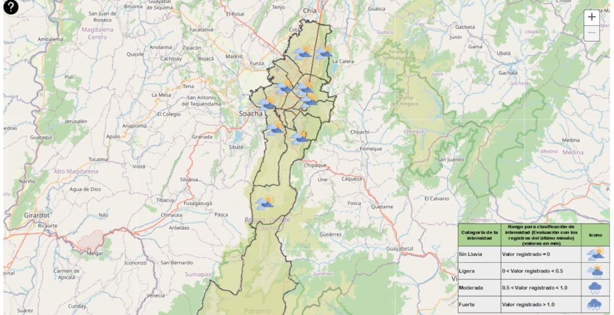 Pronóstico de clima para el miércoles 2 de octubre en Bogotá, según el Instituto Distrital de Gestión de Riesgos y Cambio Climático (IDIGER).