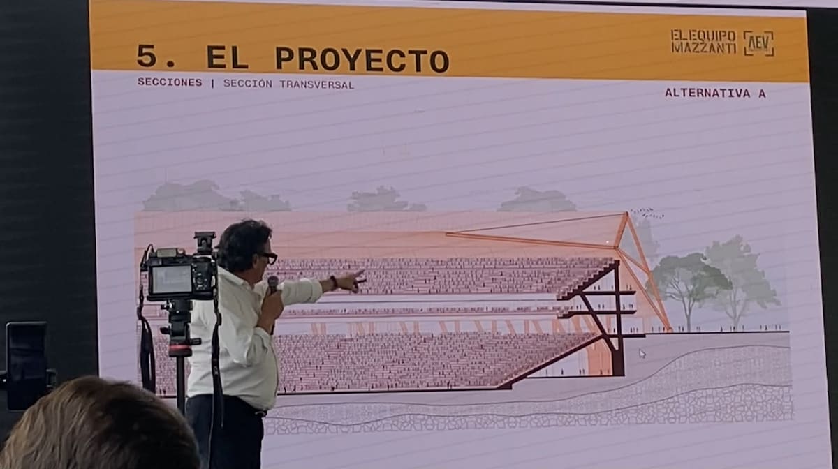 Propuesta A: Así se proyecta la ampliación y remodelación del estadio Américo Montanini. Foto: Vanguardia
