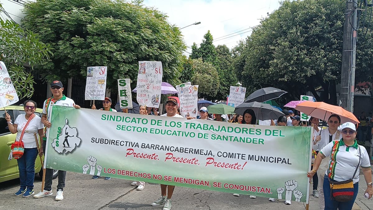 Maestros de Barrancabermeja participarán en una jornada de paro de 72 horas para exigir mejoras en la prestación del servicio de salud del magisterio.
Suministrada/Vanguardia