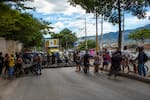 Bloqueos en el sector de Chimitá, en Girón, por fallas en el servicio de electricidad