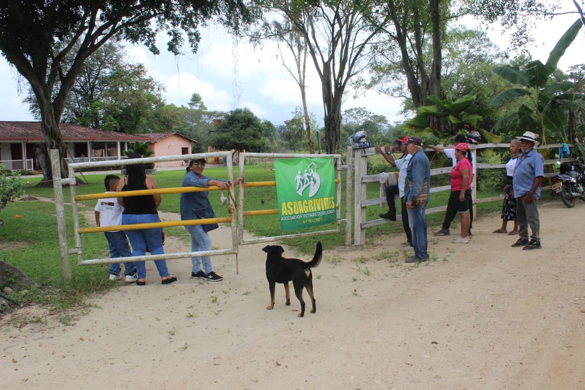 Comunidades campesinas permanecen en las afueras de la Finca Montecristo en Sabana de Torres. Reclaman la entrega de predios que habrían sido incautados al ‘Ñeñe’ Hernández.
Suministrada/Vanguardia