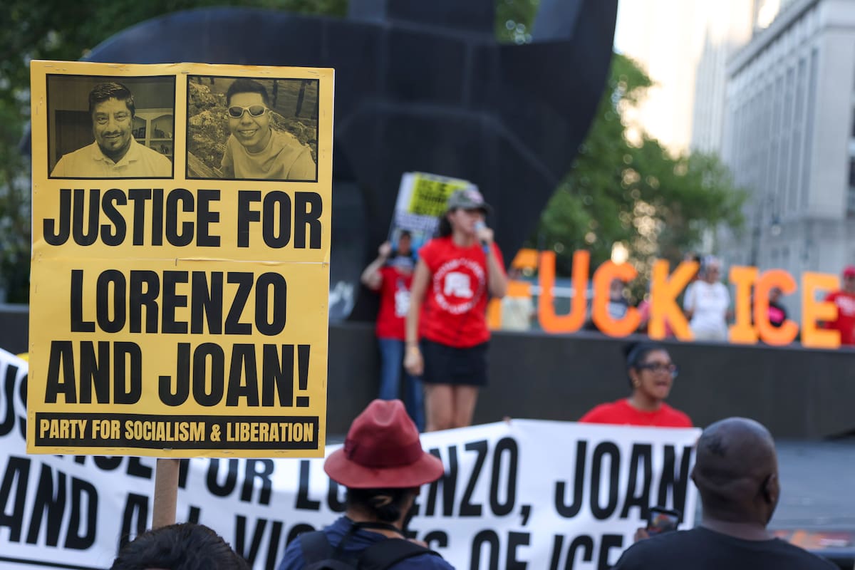 En Nueva York protestaron por Joan, Lorenzo y otras víctimas del ICE. // Foto: EFE/SARAH YENESEL