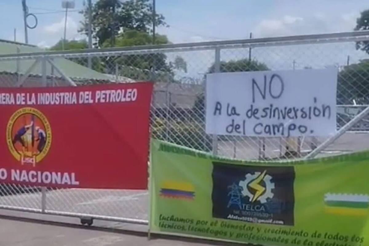 Desde el pasado 29 de marzo, trabajadores adelantan protestas y bloqueos en el campo petrolero Yariguí-Cantagallo. Suministrada/Vanguardia