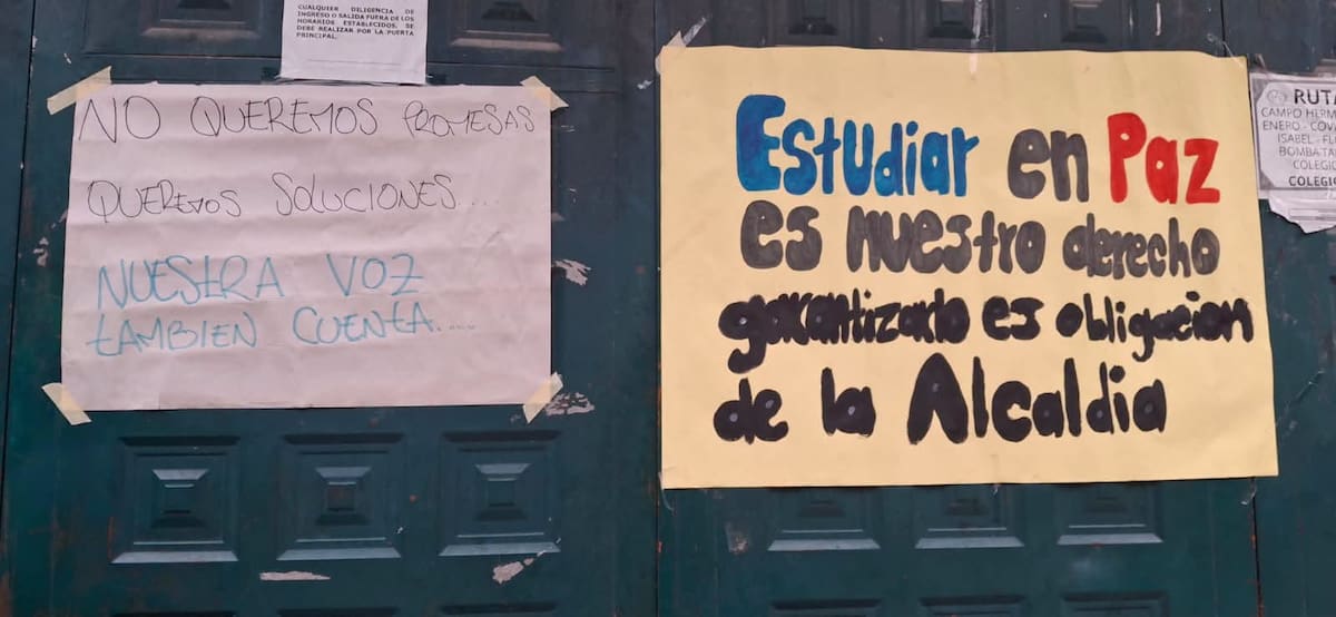 Los estudiantes del CASD suspendieron temporalmente las actividades académicas y pidieron medidas frente a la presencia de habitantes de calle y las situaciones de inseguridad denunciadas en los alrededores del colegio.
Suministrada/Vanguardia
