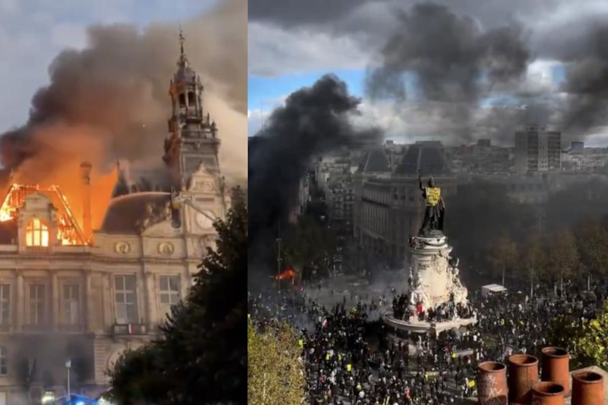 Protestas en Francia dejan 1.200 detenidos y 150 policías heridos | Fotos Redes sociales
