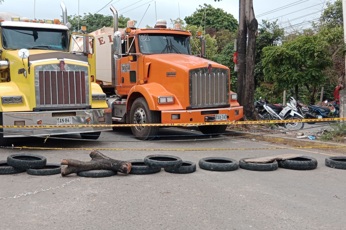 La comunidad protestaba para exigir el control del tráfico pesado por zona residencial de Barrancabermeja y la terminación de la vía Yuma.