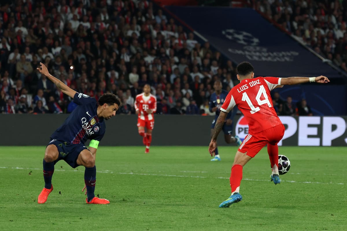 Luis Díaz marcó un golazo en la derrota de Bayern Múnich ante PSG en las semifinales de la Champions League. //Foto, EFE: MOHAMMED BADRA