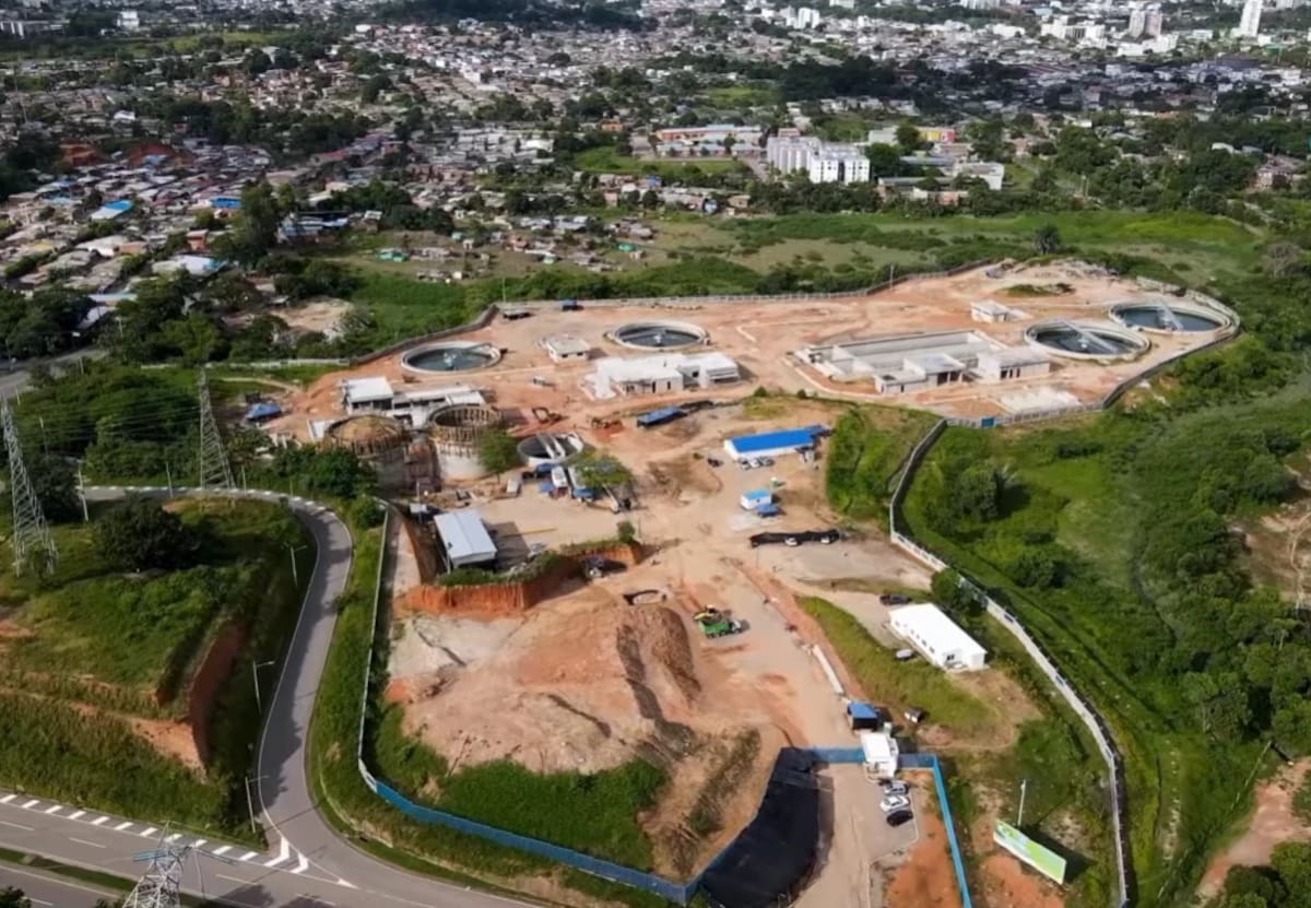 Así van las obras de la Ptar San Silvestre de Barrancabermeja (Suministradas o captura de pantalla / VANGUARDIA)