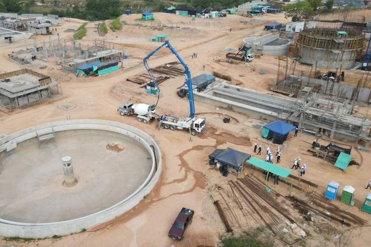 Así van las obras de la Ptar San Silvestre de Barrancabermeja (Suministradas o captura de pantalla / VANGUARDIA)