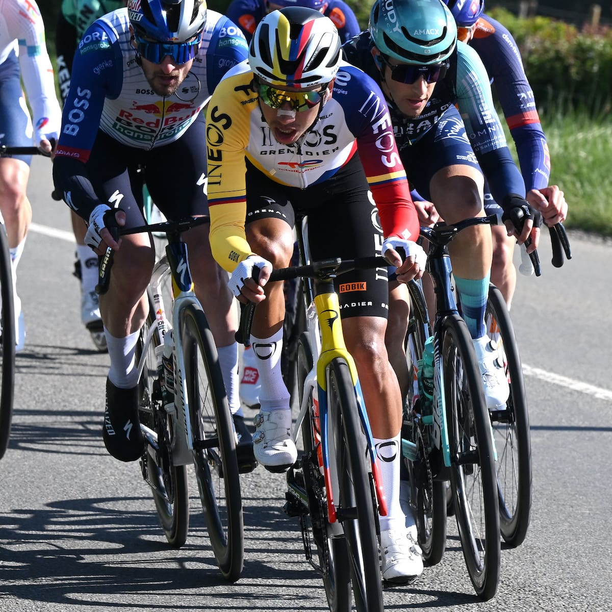 Quinto puesto para Egan Bernal en #LBL tras un sprint ajustado del pelotón. Foto: Ineos