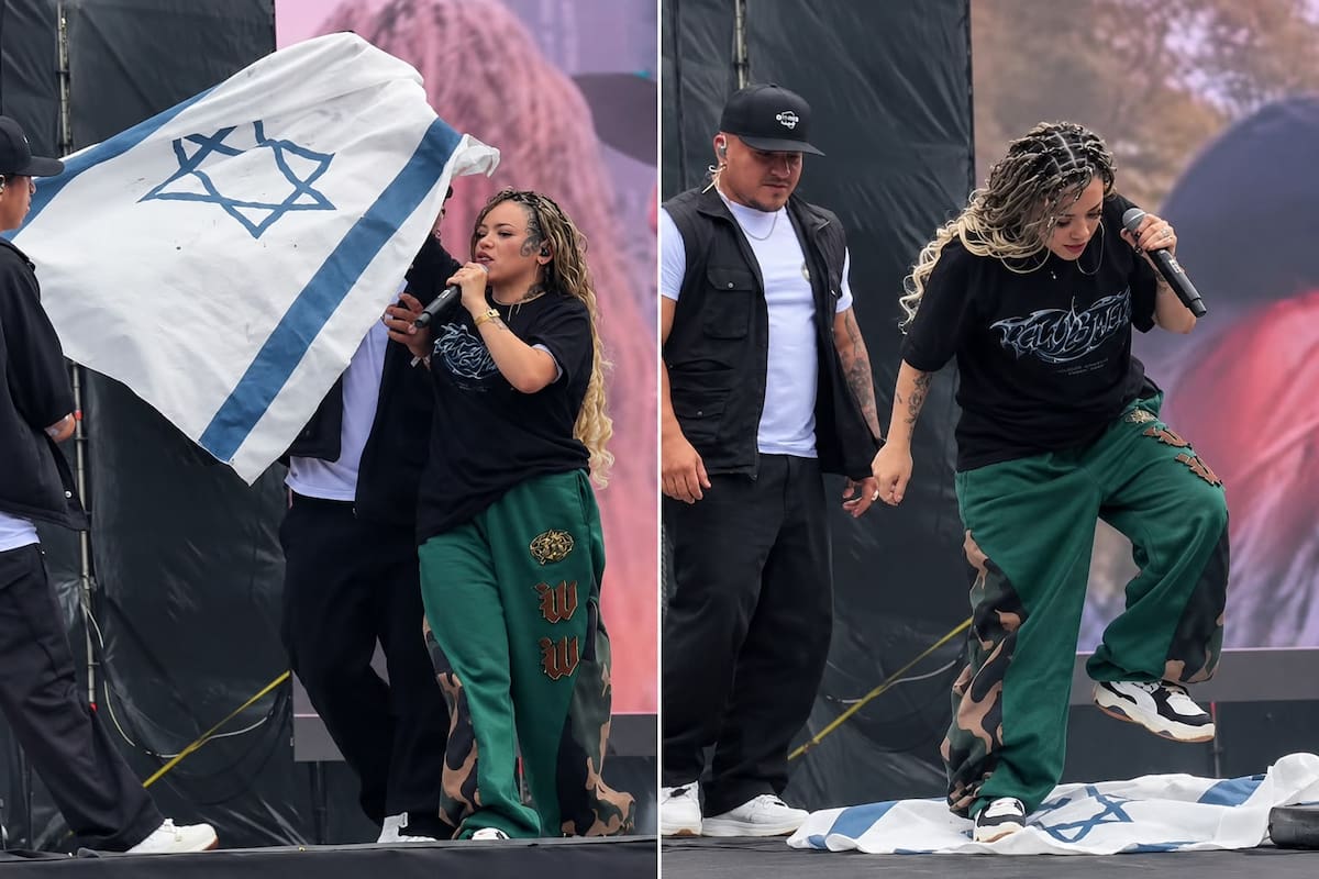 Chelo Hop realizó una protesta durante su presentación en Bogotá, mientras expresaba su respaldo a Palestina, que desató polémica.