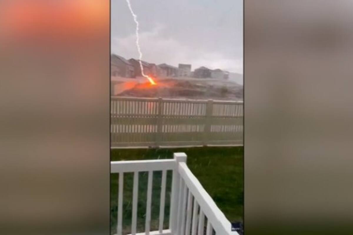 Una residente en Utah grabó la impactante caída de un relámpago. Captura de video / VANGUARDIA