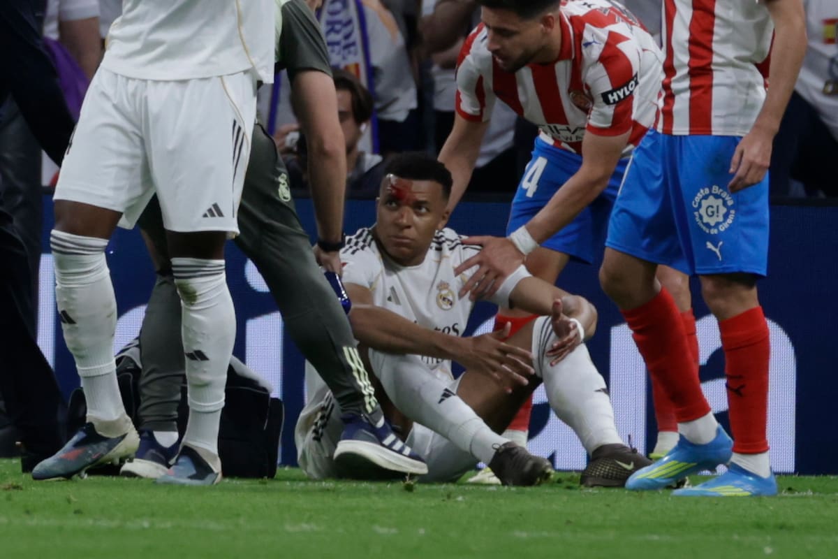 El delantero del Real Madrid Kylian Mbappé, durante el partido de la jornada 31 de LaLiga. EFE/Juanjo Martín