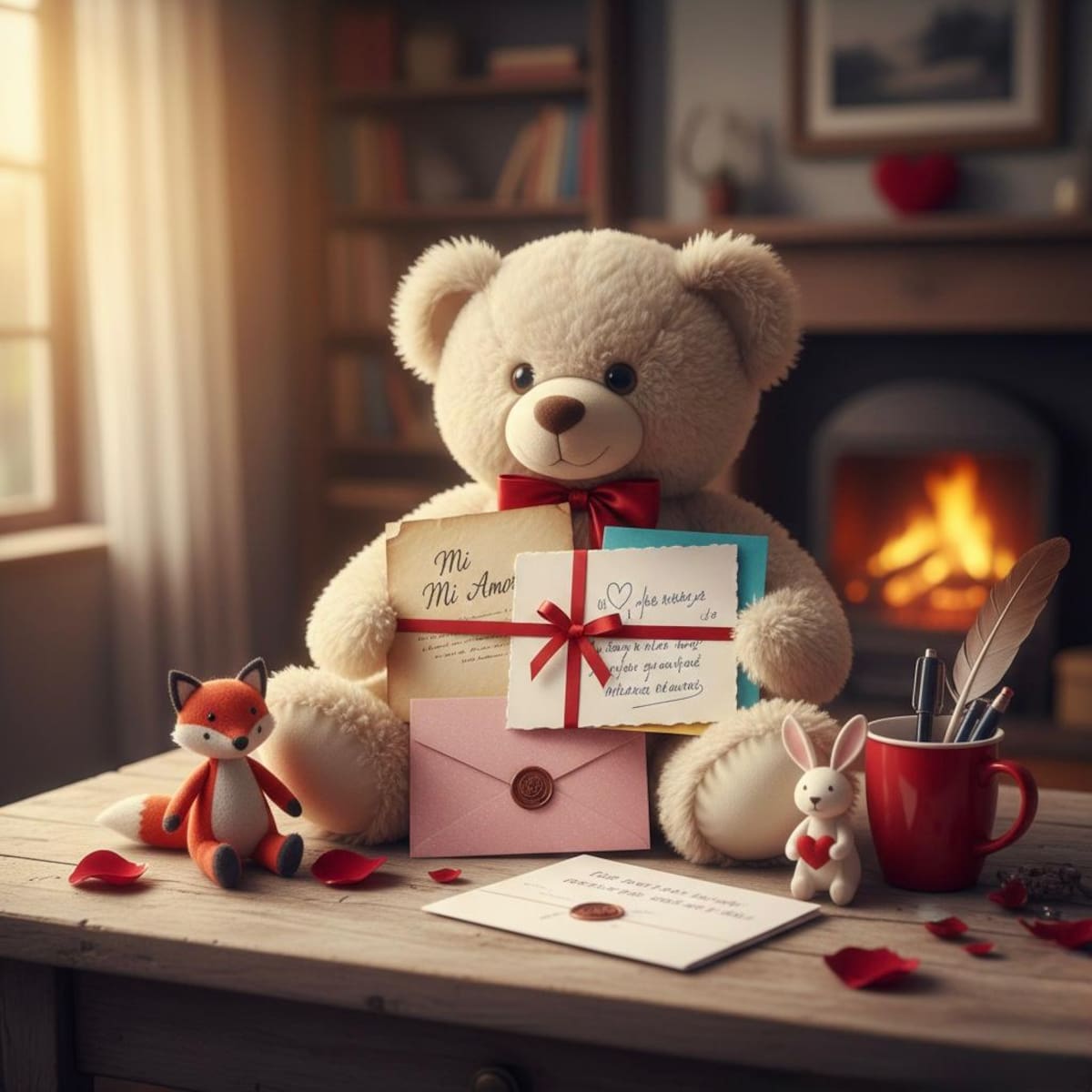 Los peluches y las cartas escritas a mano conservan su lugar entre los regalos más emotivos de San Valentín, detalles sencillos que destacan por su carga simbólica y valor sentimental.
Foto tomada de: generada con IA