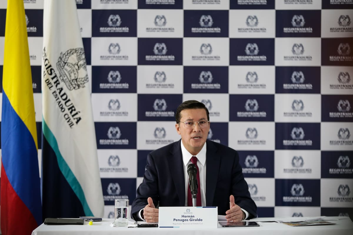 El registrador general de la Nación, Hernán Penagos. // Foto: (Colprensa - Catalina Olaya)