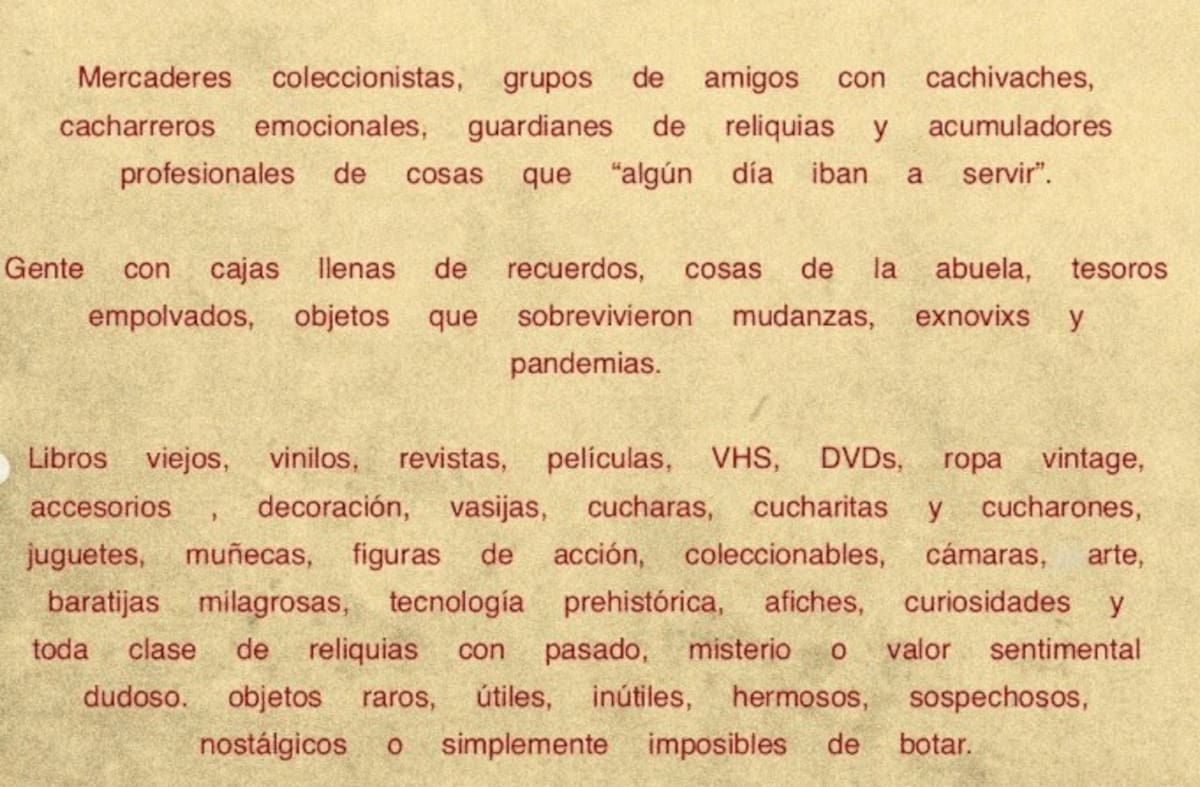 Las Reliquias de San Alonso reunirá coleccionistas, objetos vintage, música, comida típica y espacios de intercambio en Tercero Estudio.