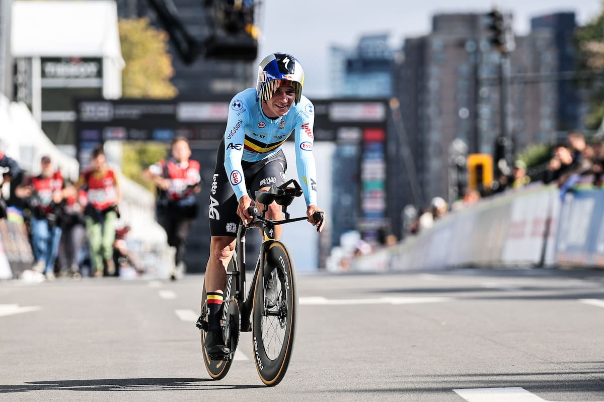 Remco Evenepoel hace historia en Montreal: gana su cuarto Mundial consecutivo de contrarreloj. Foto: @UCI_cycling