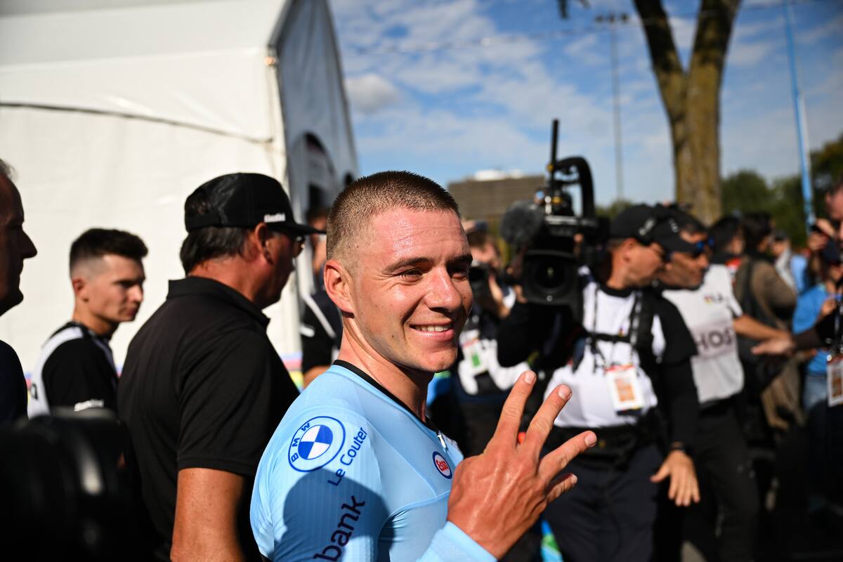 Remco Evenepoel hace historia en Montreal: gana su cuarto Mundial consecutivo de contrarreloj. Foto: @UCI_cycling