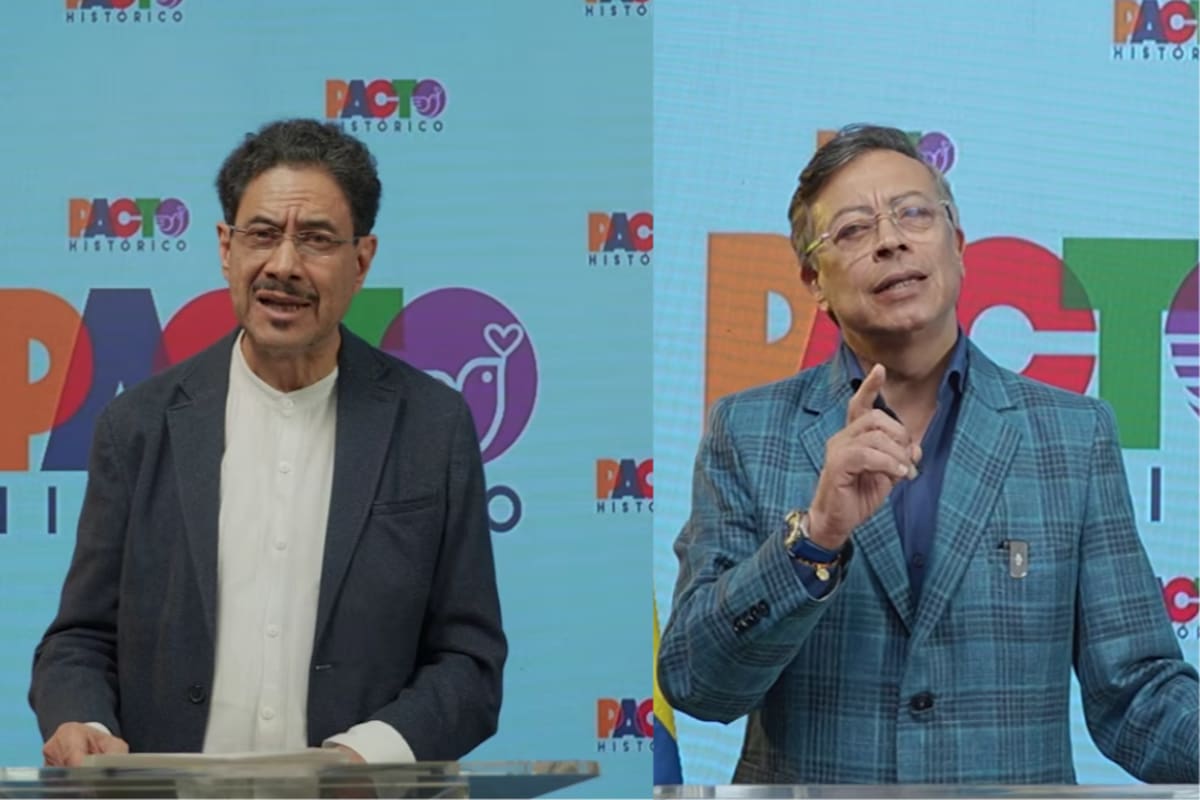 Gustavo Petro e Iván Cepeda participaron en la réplica del Pacto Histórico a la alocución del presidente Abelardo De La Espriella sobre la atención de la emergencia por el terremoto. Foto // Captura video.