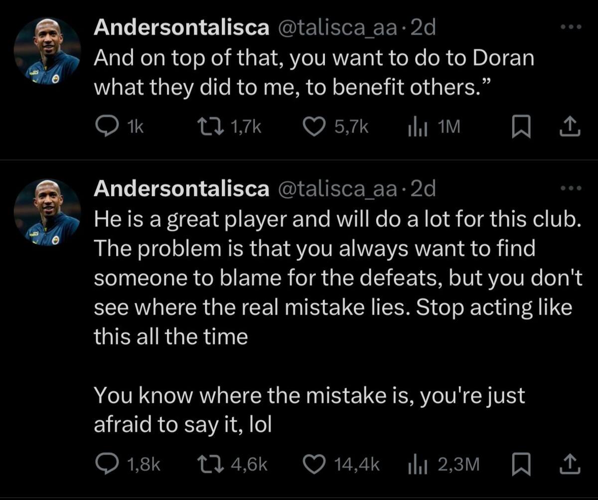 Esto fue lo que respondió Anderson Talisca sobre Jhon Durán y Cristiano Ronaldo en el Al-Nassr. Foto: 'X'.