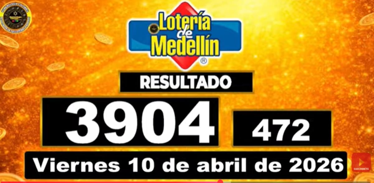 Resultados del sorteo de la Lotería de Medellín. // Foto: captura de pantalla