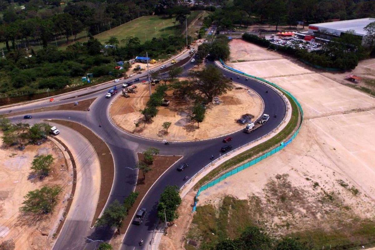 Así luce el retorno localizado en el kilómetro 3 de la vía nacional, en la intersección entre la Transversal de El Bosque y el Anillo Vial Metropolitano. (Foto: Suministrada / VANGUARDIA LIBERAL)