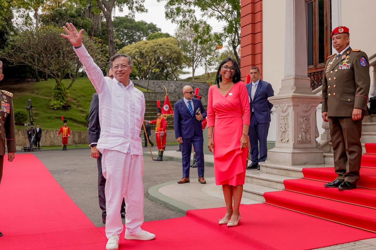 Reunión entre el presidente Gustavo Petro y la presidenta interina de Venezuela Delcy Rodríguez (Cortesía: Presidencia de la Republica)