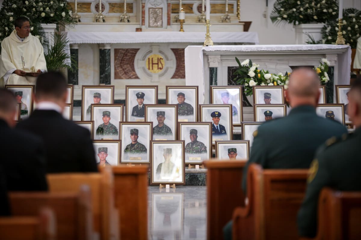 Revelan identidad de los 69 uniformados que fallecieron en la tragedia aérea en Putumayo. | Foto: Colprensa