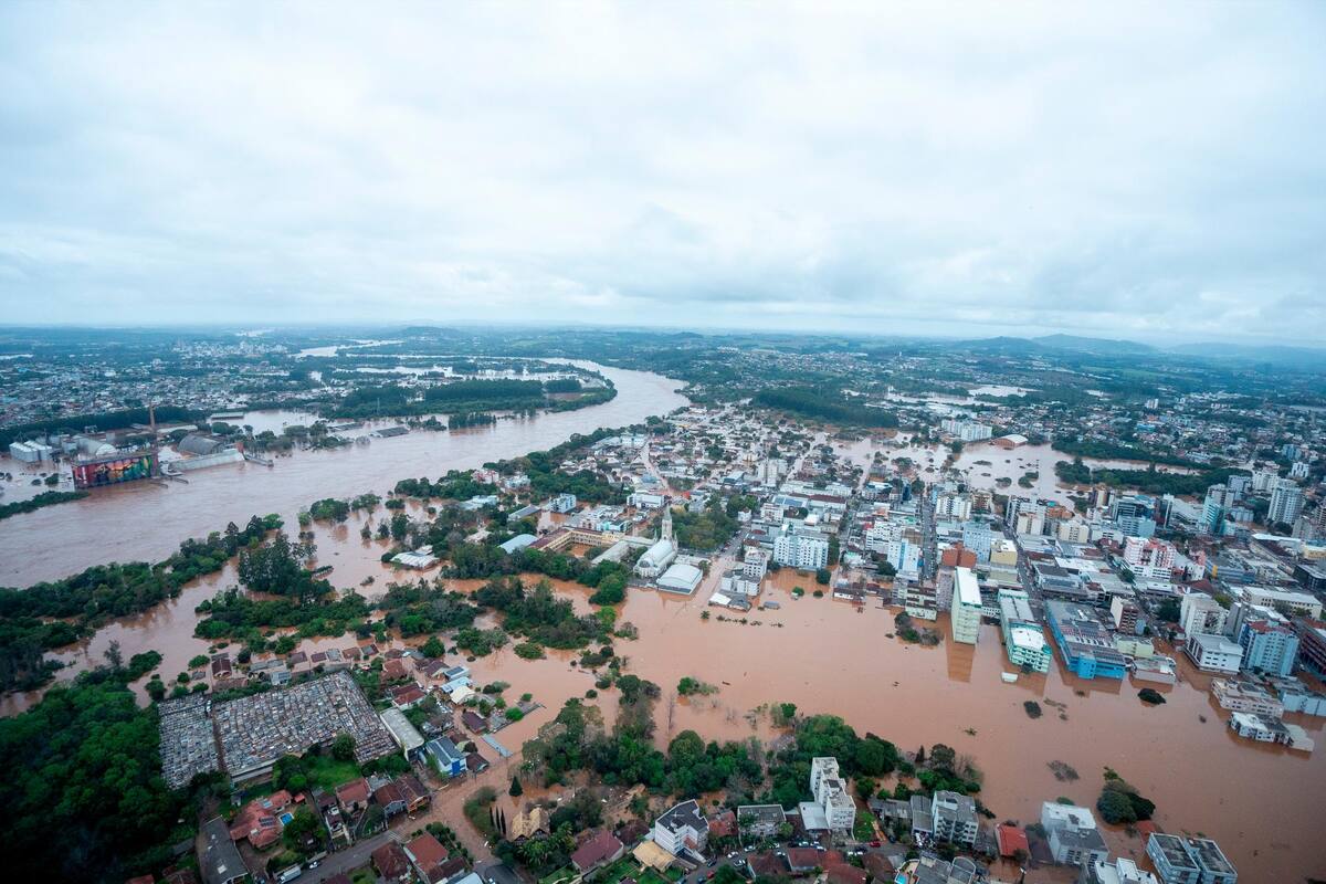 La intensidad de la tormenta en Río Grande do Sul fue tan grande que provocó escenas increíbles. EFE/VANGUARDIA