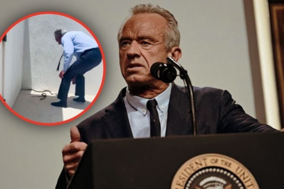 Robert F. Kennedy Jr., secretario del Departamento de Salud y Servicios Sociales de los Estados Unidos, capturó así a dos serpientes y se volvió viral.