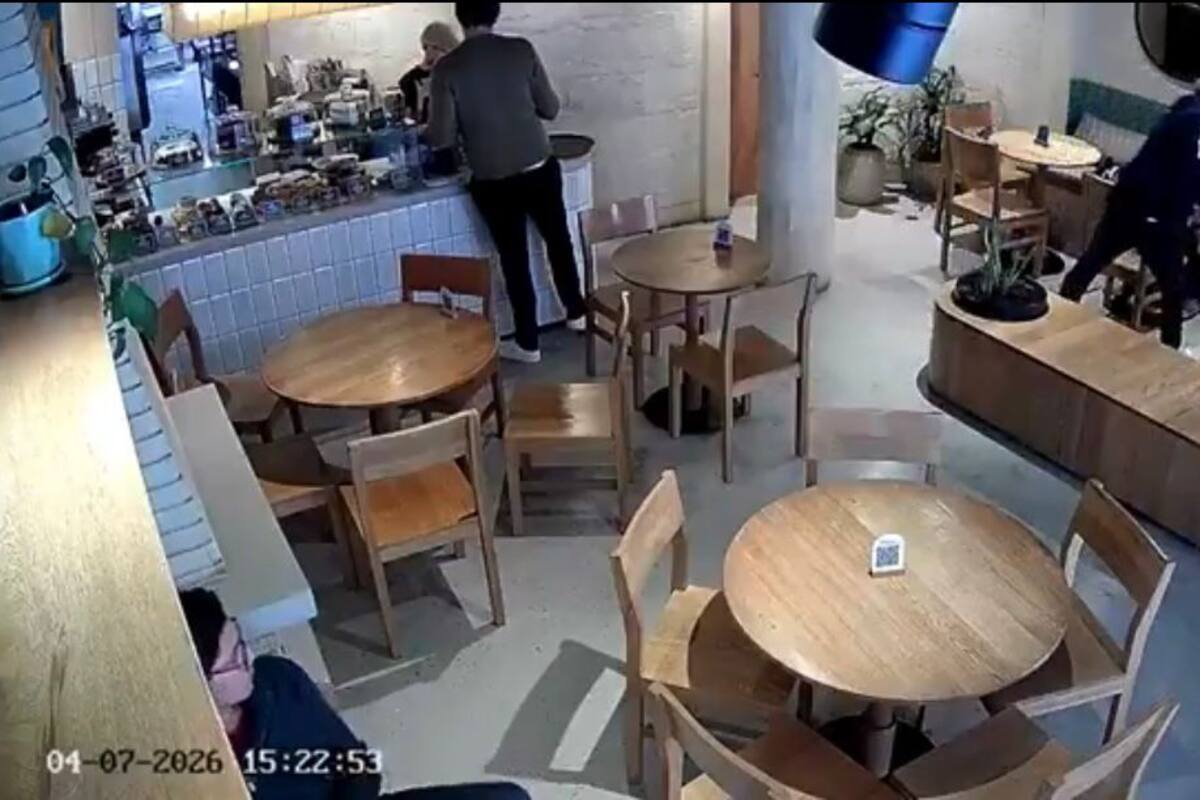 Robo a mano armada dentro de un café ubicado en el sector de Chapinero Alto, en el norte de Bogotá.