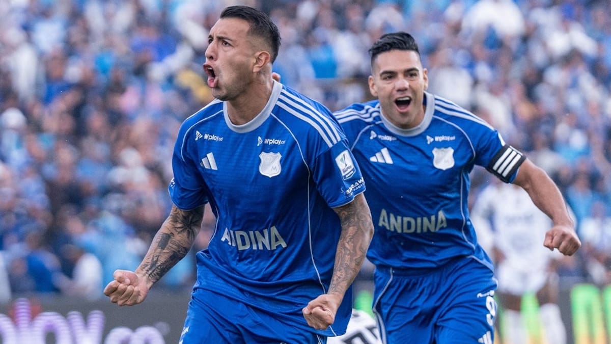 Rodrigo Contreras y Falcao García se lesionaron en el partido entre Millonarios y Llaneros, de la fecha 7 de la Liga BetPlay I de 2026. Foto: Millonarios.