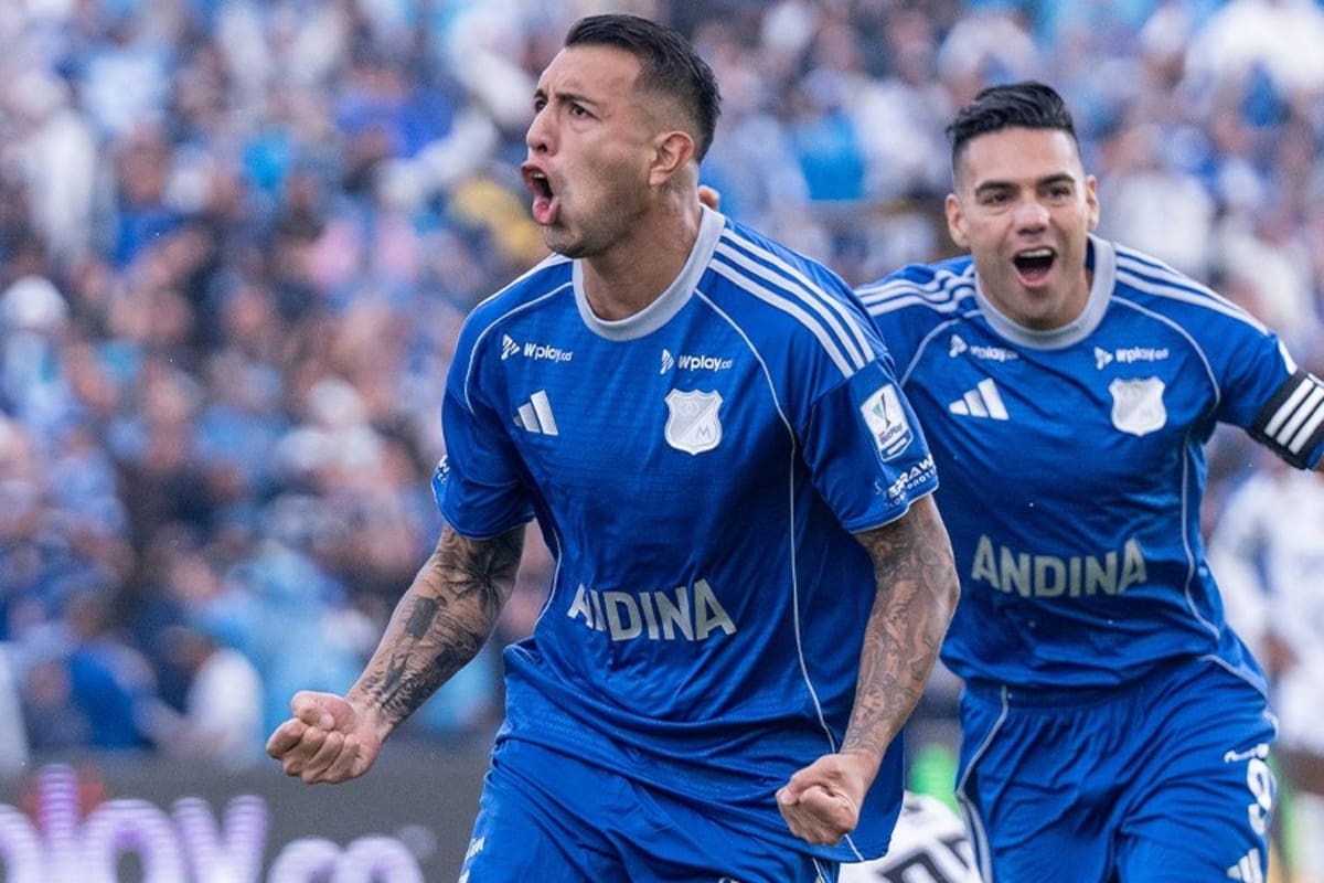 Rodrigo Contreras y Falcao García se lesionaron en el partido entre Millonarios y Llaneros, de la fecha 7 de la Liga BetPlay I de 2026. Foto: Millonarios.