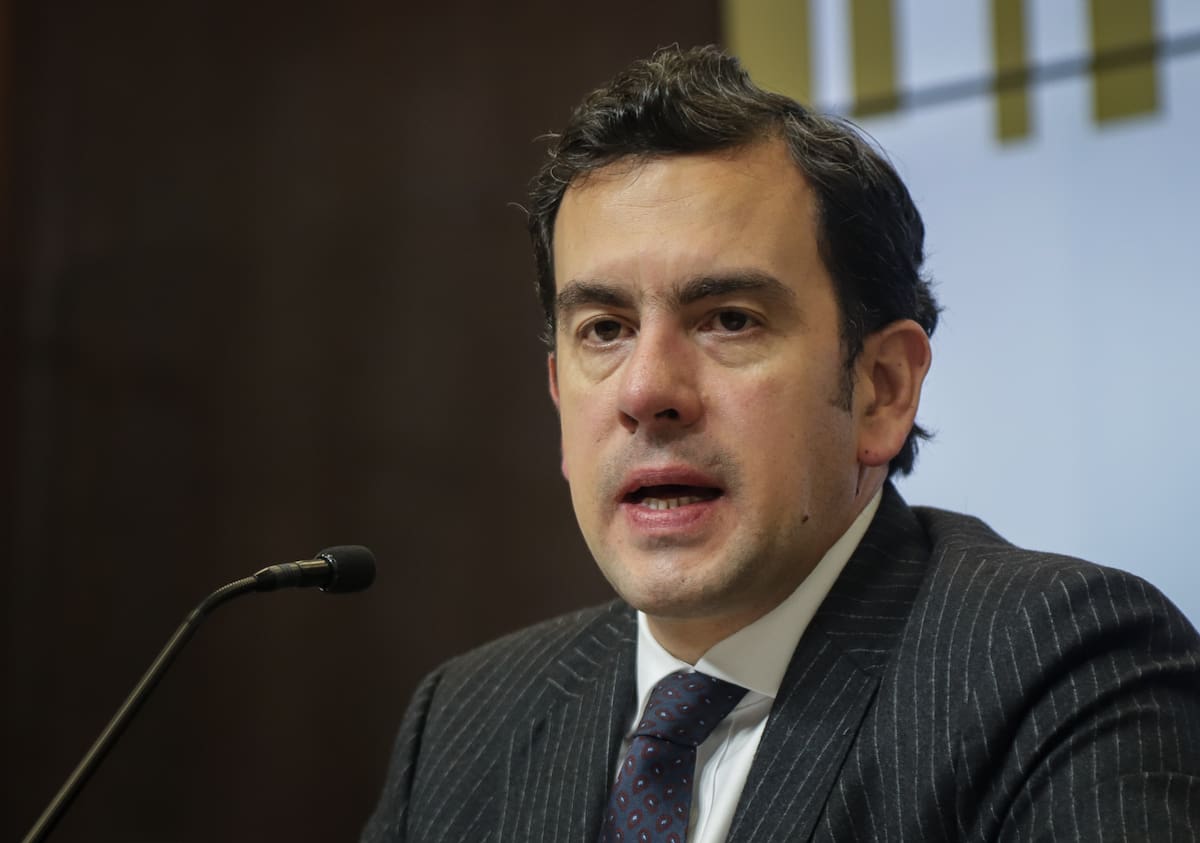 El saliente ministro del Interior, Rodrigo Lara, solo duró dos meses en el cargo. // Foto: Colprensa - Catalina Olaya.