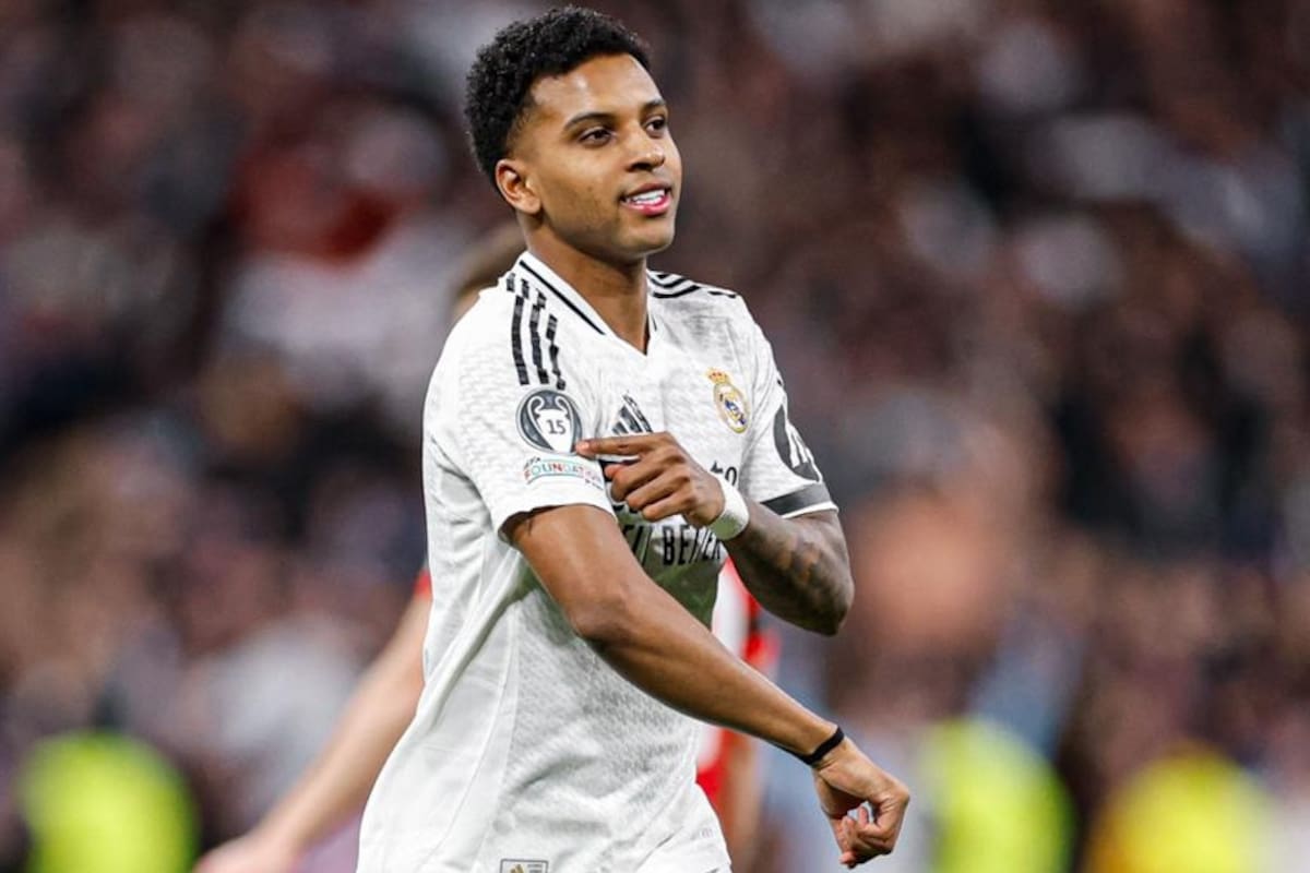 Rodrygo Goes marcó la apertura del marcador en el 'derbi madrileño' en el partido ida de los octavos de final de la UEFA Champions League. Foto: Real Madrid.