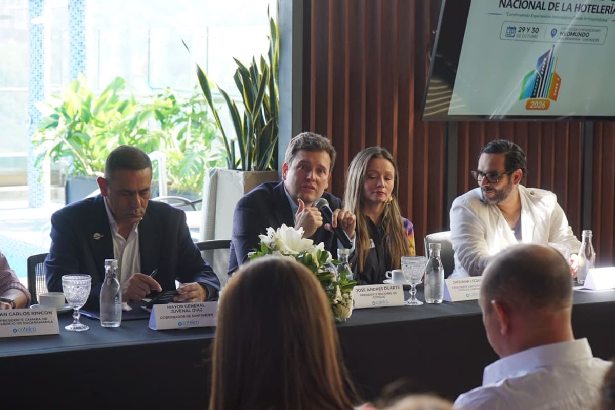 Rueda de prensa del Congreso Nacional de Hotelería en Bucaramanga (Foto suministrada / VANGUARDIA)