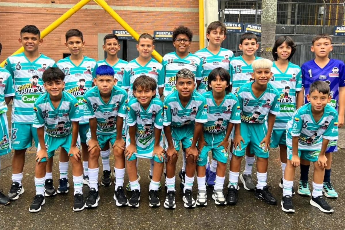 Este es el equipo de Ruitoque que cumple con una destacada campaña en el Baby Fútbol Colanta. Foto: cortesía Ruitoque.