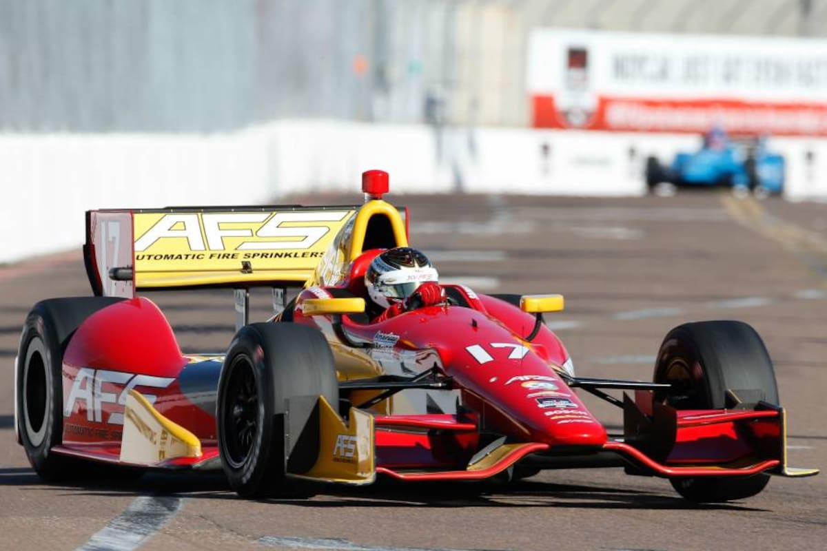 Sebastián Saavedra fue el mejor colombiano en el primer Gran Premio de la IndyCar, máxima categoría del automovilismo estadounidense, al ocupar la casilla 11 en el circuito de San Petersburgo, Florida, sumando 15 puntos para el campeonato. (Foto: AFP / VANGUARDIA LIBERAL)