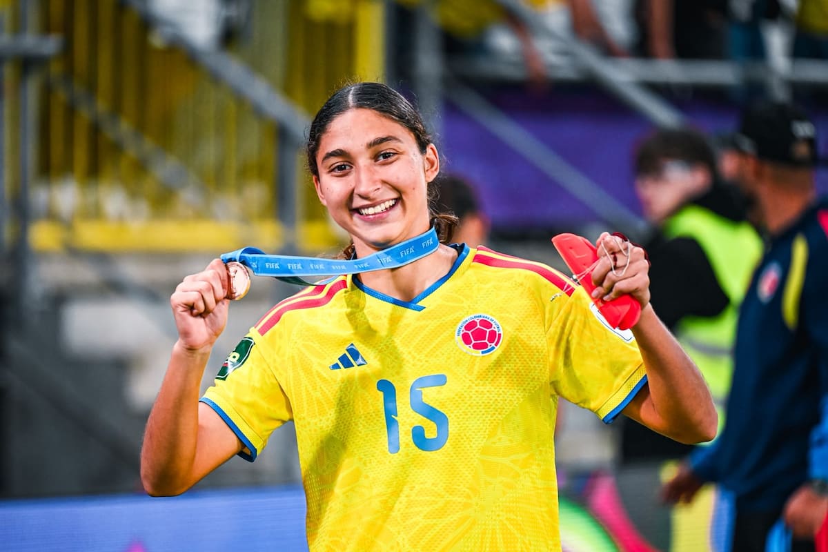Samantha Rodríguez, la futbolista formada en Bucaramanga que llegó al podio mundial con la Selección Colombia. Foto: Suministrada.