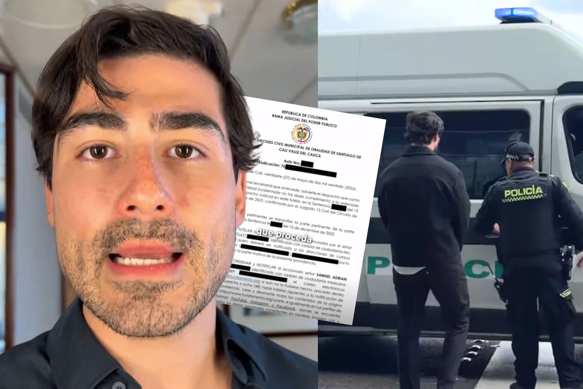 Samuel Adrián, director de ‘Colombia: fábrica de niños trans’, fue detenido en Bogotá por desacato. Foto: X