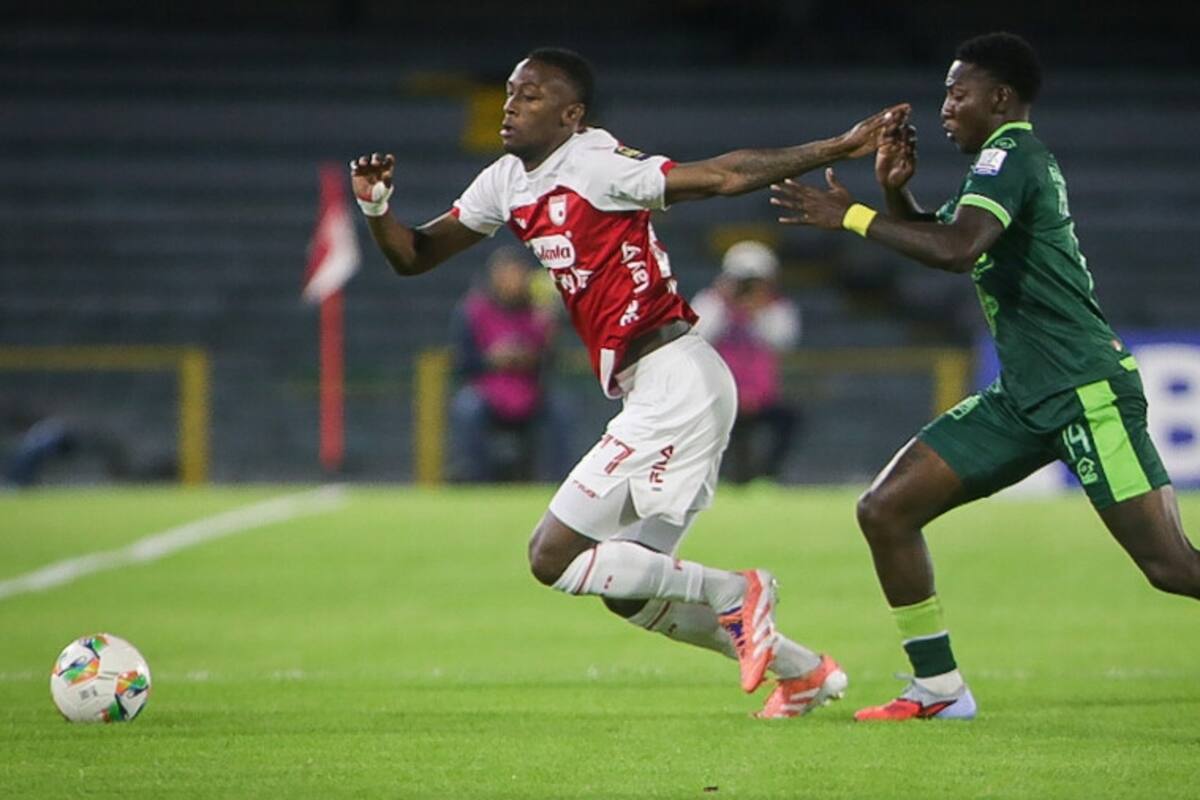 Santa Fe y Bucaramanga empataron 0-0 en la última fecha del Grupo B de los cuadrangulares semifinales. Foto: Colprensa.
