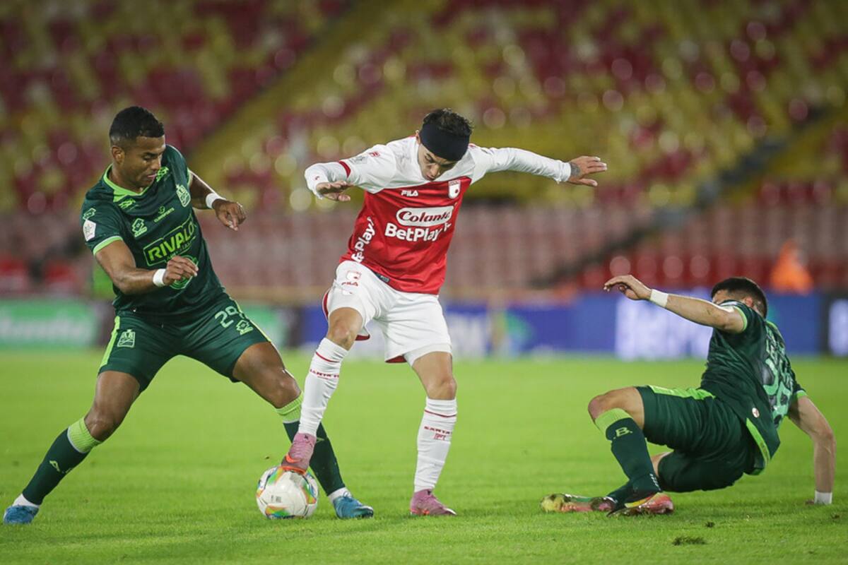 Santa Fe y Bucaramanga empataron 0-0 en la última fecha del Grupo B de los cuadrangulares semifinales. Foto: Colprensa.