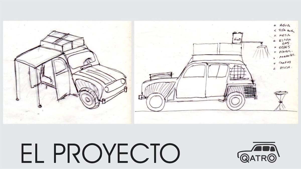 Este fue el primer boceto que le dio vida a QATRO.