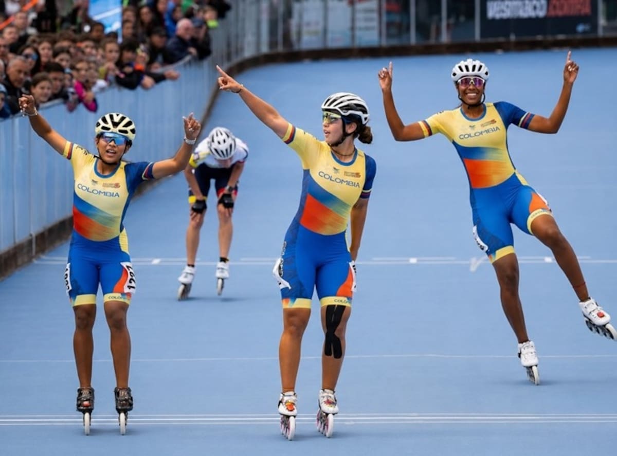 Santander celebra en Italia: los patinadores santandereanos que brillaron con Colombia en la Speed Track European Series. Foto: Fedepatín